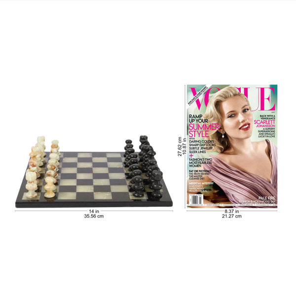 Handmade Verdant Challenge Onyx & Marble Chess Set main image 1